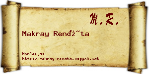Makray Renáta névjegykártya